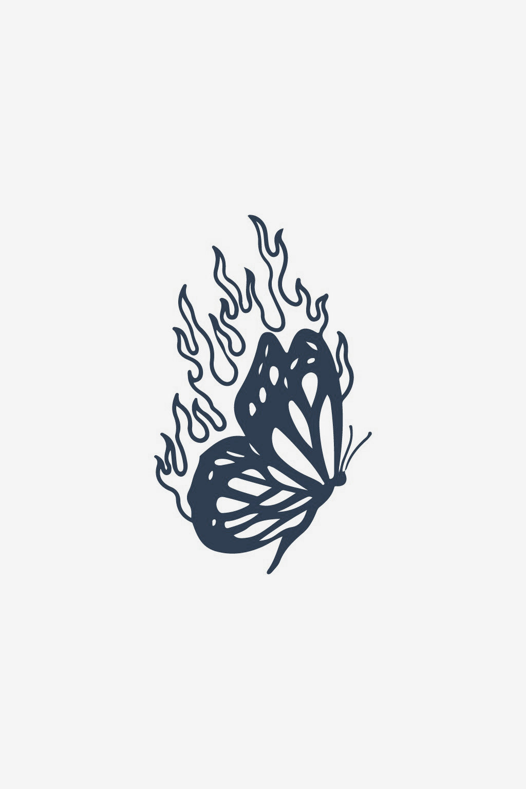 Schmetterling in Flammen