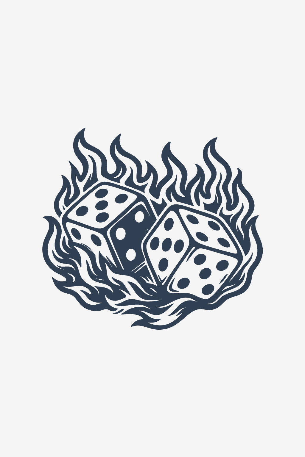 Flammende Würfel