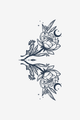Blumen und Mond