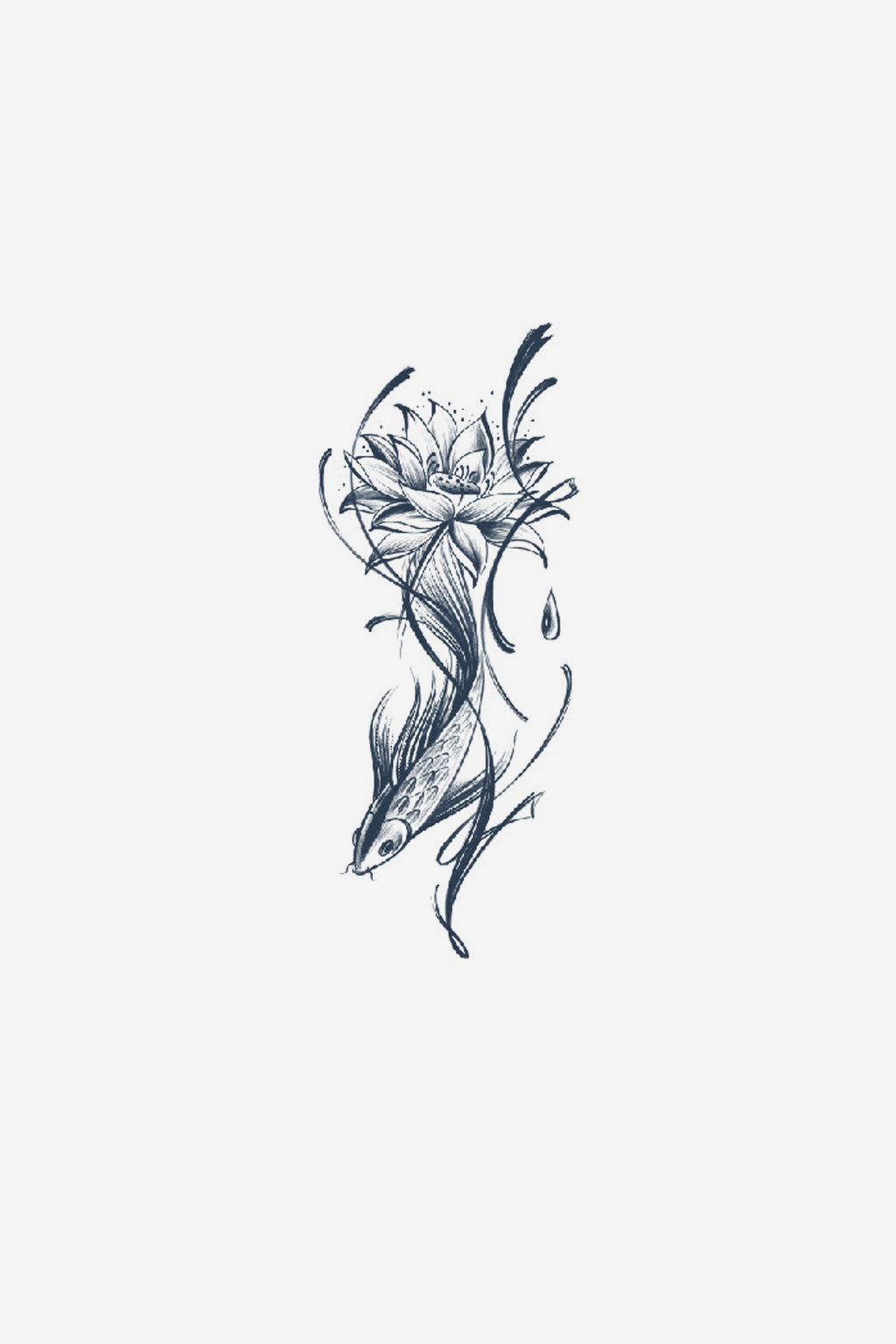 Lotus und Koi