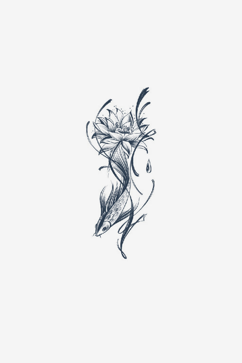 Lotus und Koi